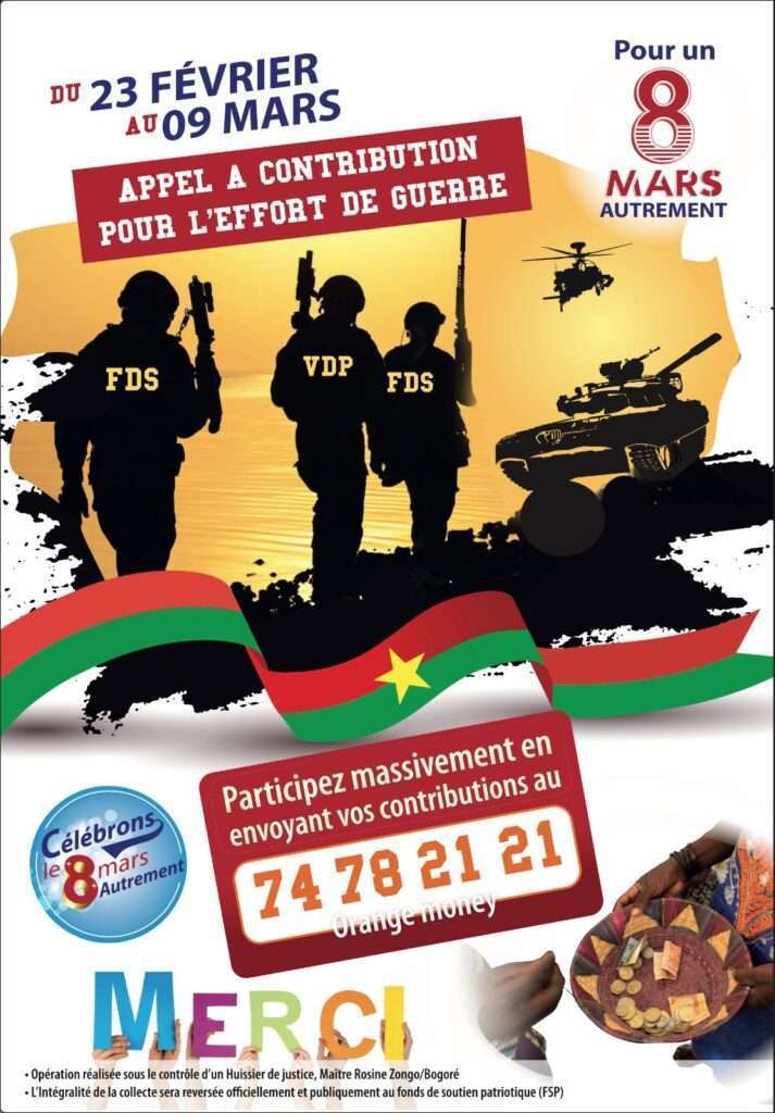 Affiche de la campagne de collecte de fonds du mouvement "célébrons le 8 mars autrement"