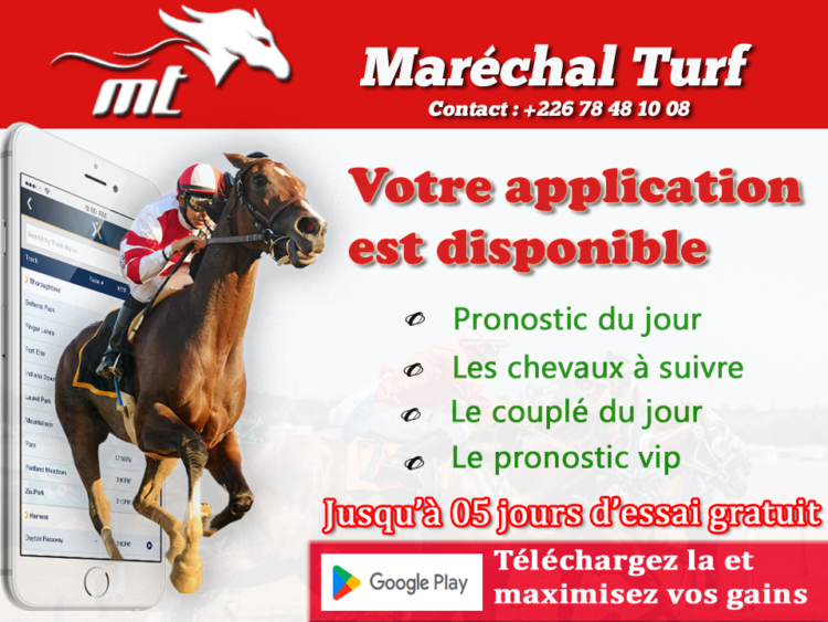 Téléchargez Maréchal Turf dès maintenant sur l’App Store ou Google Play et accédez à ces pronostics exclusifs