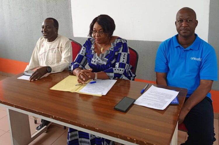 Boureima Sanga 'coordonnateur national du REMAPSEN), martelé Dr Valérie Marcella Zombré Sanon (directrice de la santé et de la famille), Dr Ousmane Ouédraogo (nutrition spécialiste UNICEF Burkina Faso)