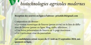 8ème édition OFAB Burkina Faso : Appel à candidature Prix d’excellence des media sur les biotechnologies agricoles modernes