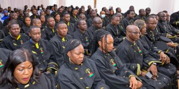 cérémonie solennelle du port de la toge en Faso Danfani.