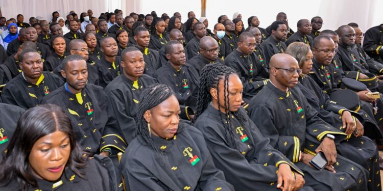cérémonie solennelle du port de la toge en Faso Danfani.