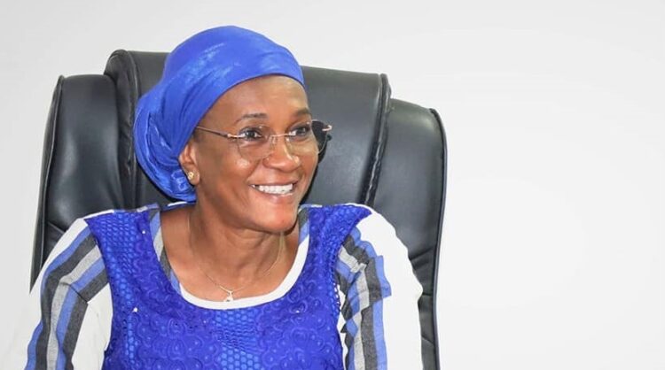 La ministre de la solidnrité et de l'action humanitaire Nandy Somé Diallo, à l’Hôtel administratif