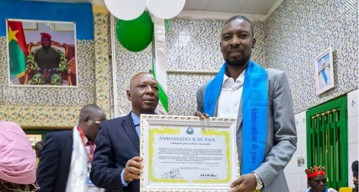 Dr Adama ZANGO, élu Ambassadeur de Paix