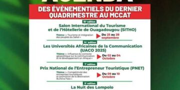 Agenda des événementiels du dernier quadrimestre au Ministère de la Communication, de la Culture et des Arts
