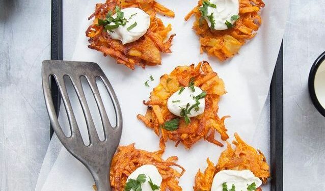 Recette : Galettes de patate douce aux pommes
