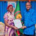 Oureratou Ouédraogo présente officiellement sa lettre de nomination, au ministre Karamoko Jean Marie Traoré