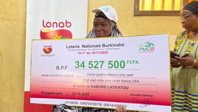 PMU’B : Avec 300 francs, Latifatou Kaboré gagne plus de 34 millions de FCFA