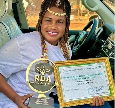 Meilleure titulaire de droit du Nazinon : Natou Baswidga décroche un trophée